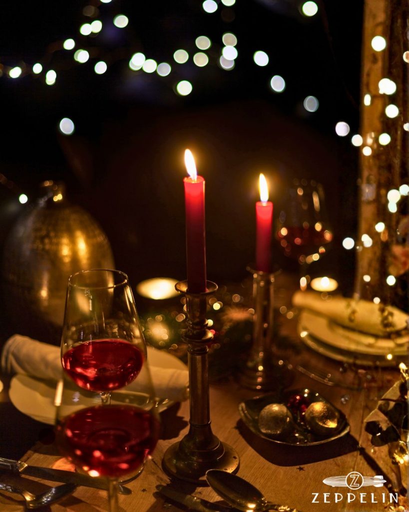 Salón decorado para cenas de Navidad en Torrelodones