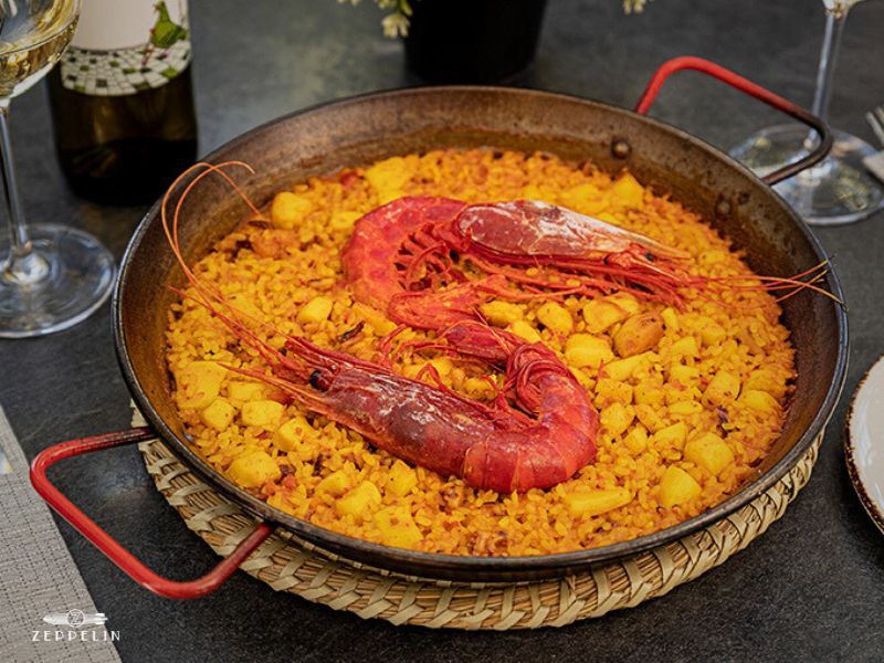 Arroz meloso con carabineros de Huelva